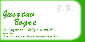 gusztav bogre business card